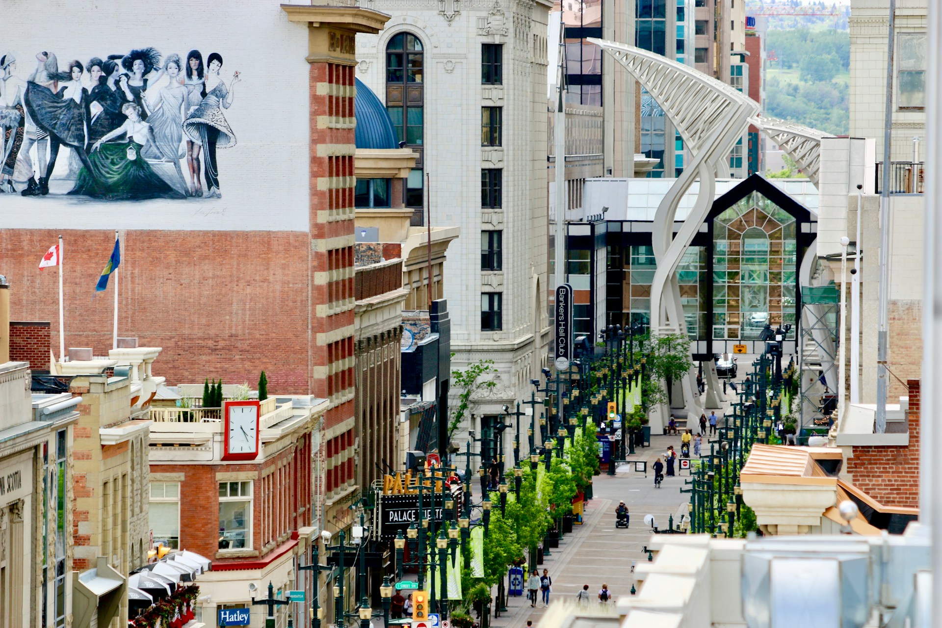 Stephen Avenue pedestrian mall in downtown Calgary